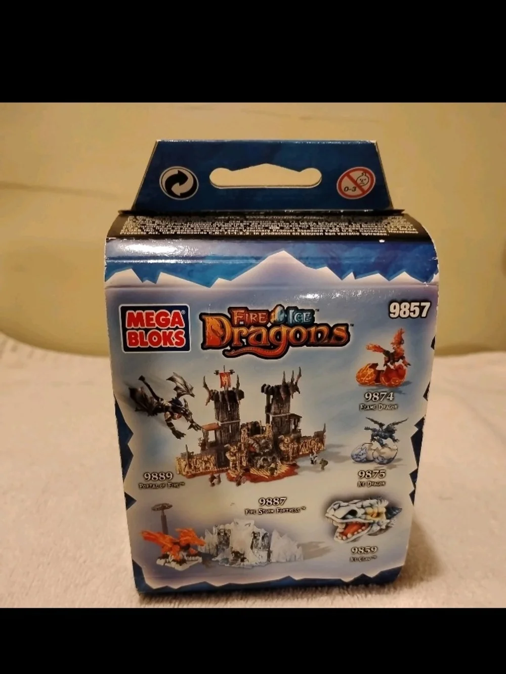 MEGA BLOKS FIRE & ICE DRAGONS 9857 ICE OUTPOST NEW SEALED 2004 RARE